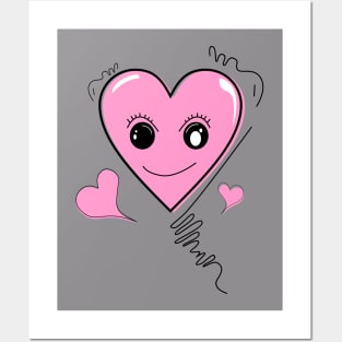 Love cute icon pink color Posters and Art